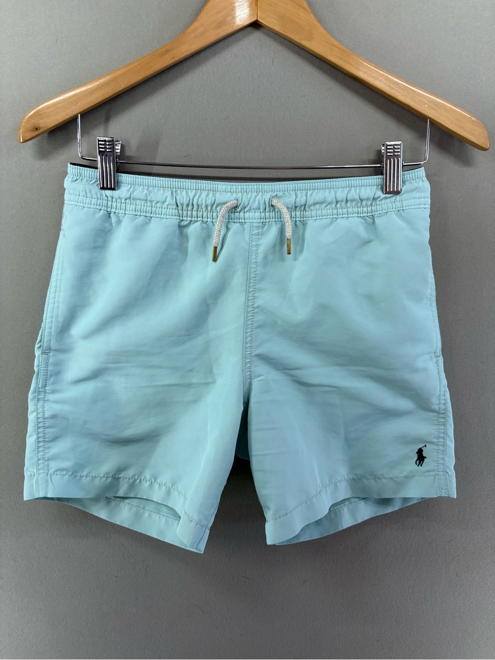 Polo Ralph Lauren Youth M(19-12)  Traveler Stretch Swim Trunks Hammond Blue